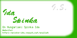 ida spinka business card